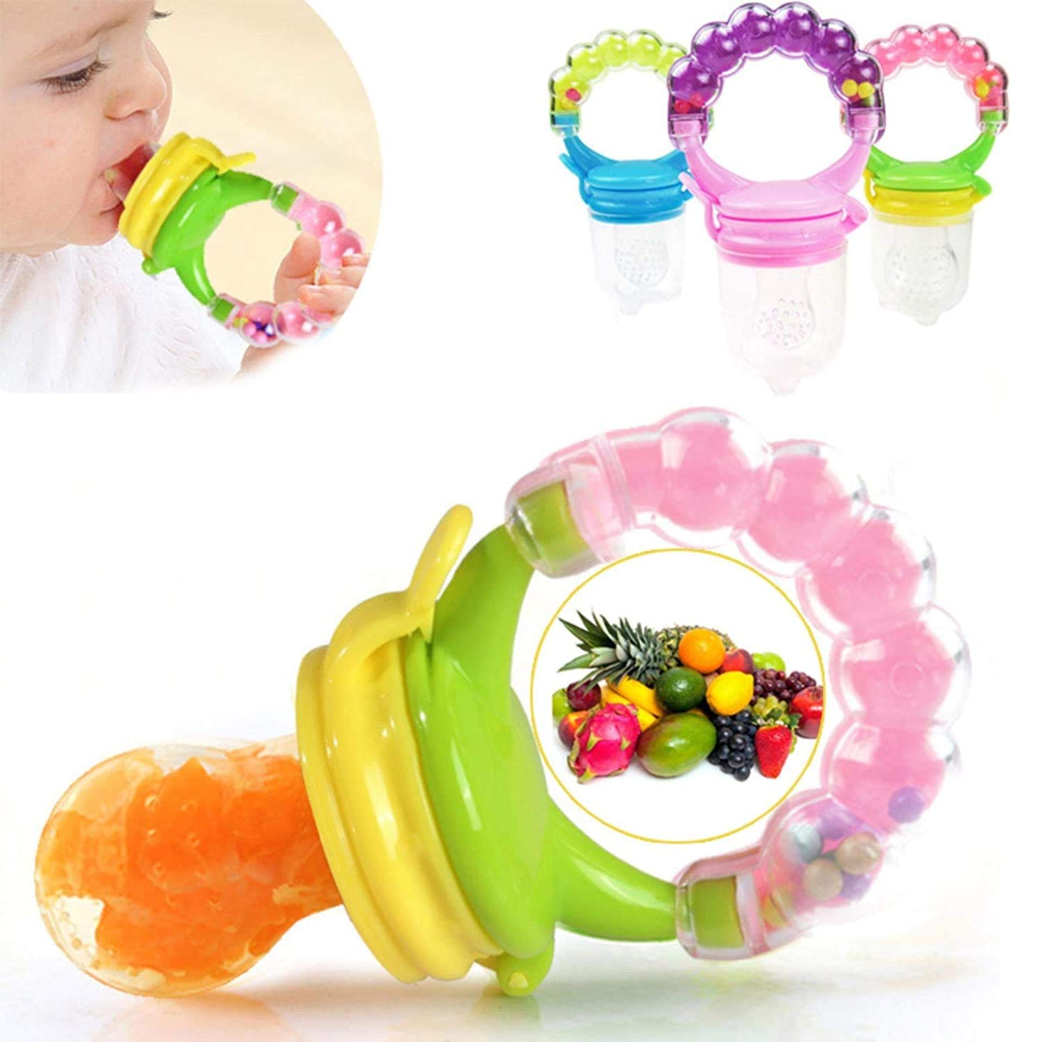 ITSYYBOO Fruit Feeder with Rattle & Spoon with Bottle Assorted Shipping - Image 6 thumbnail