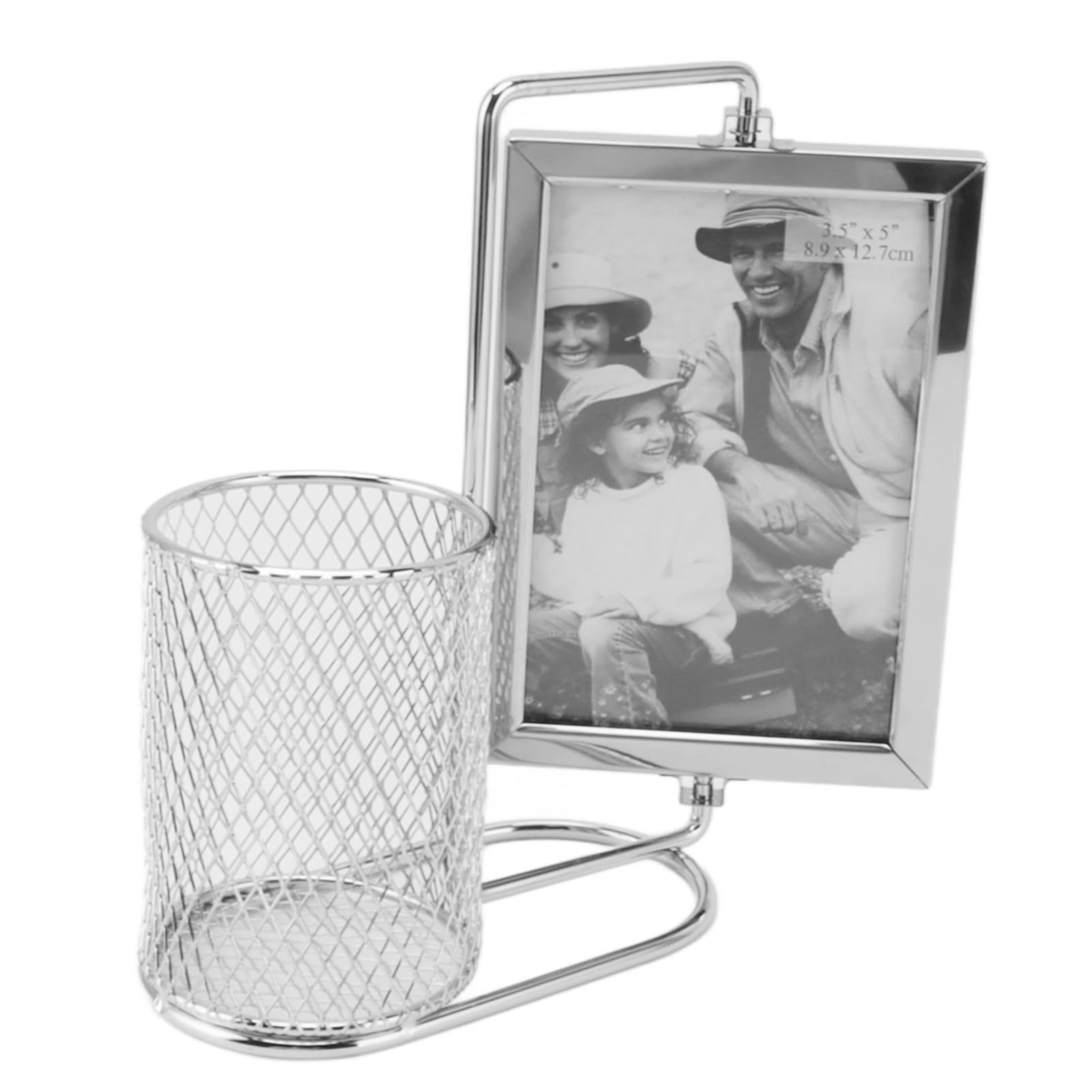 Shanrya Pen Pot, Pencil Holder, Photo Frame Pen Holder, Anti-rust Pen Holder Pen Pot Holder for Desktop Computers - Image 4