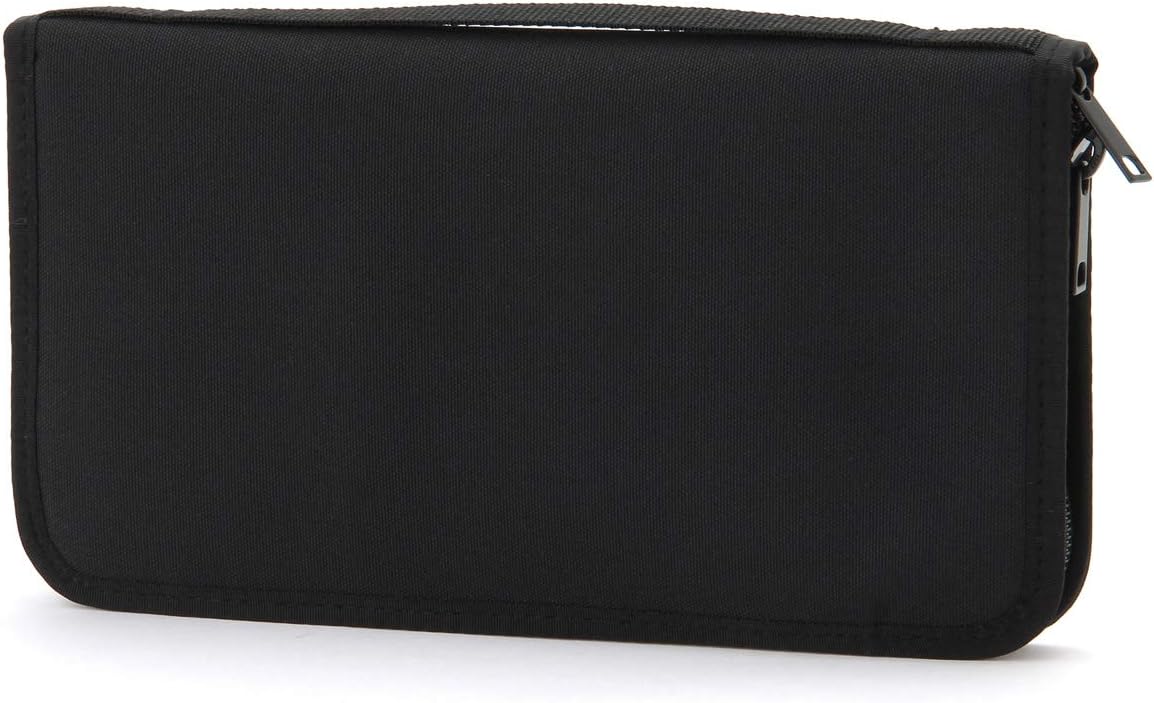 無印良品 ポリエステルパスポートケース・クリアポケット付 黒・約23.5×13×2.5cm 38743668