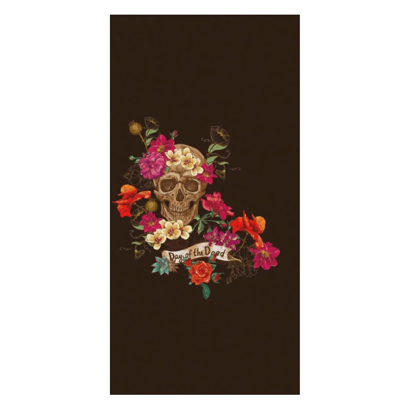 LWORZIIB Beach Towel, Floral Sugar Skull Day of The Dead Bath Towel, Pool Towel Great for Gym Swimming 80 X 160cm