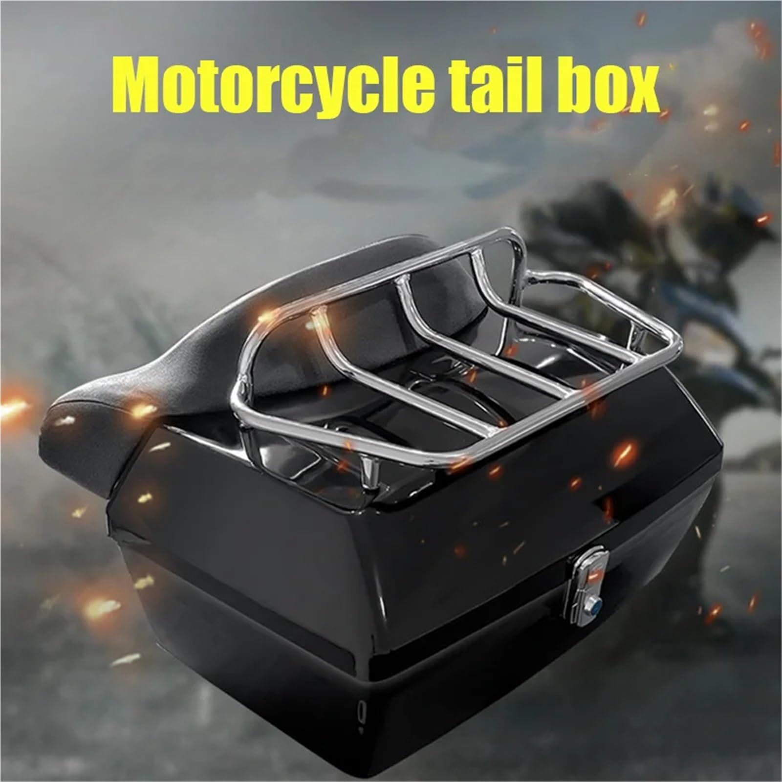 Skrzynka na motocykl z panelem odblaskowym Wodoodporna skrzynia na motocykl z podstawą MultiHole