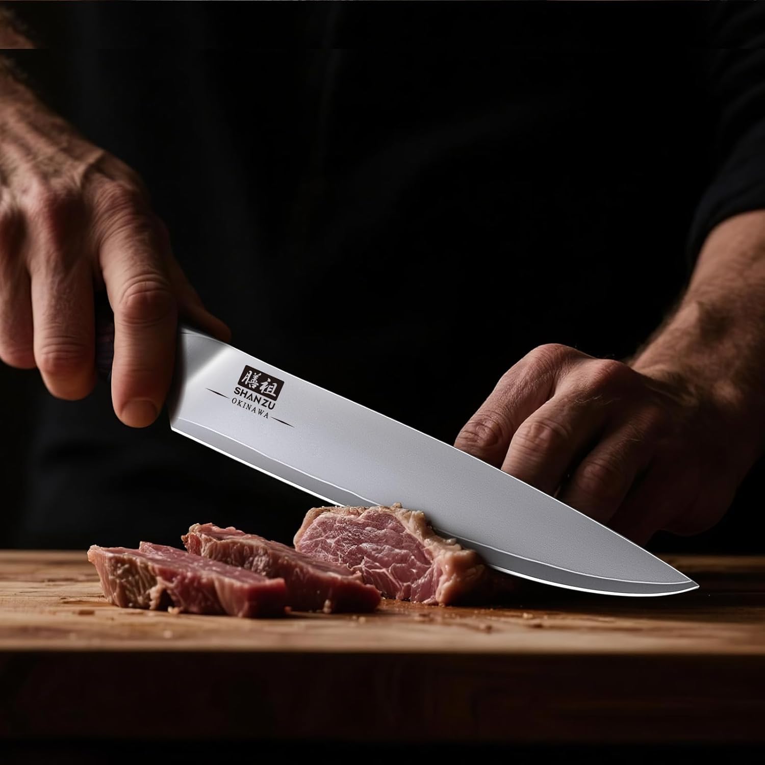 SHAN ZU 6 Inch Chef Knife, Japanese 10Cr15MoV High Carbon Stainless Steel Kitchen Knife, Multipurpose Ultra Sharp Kitchen Utility Knife with Ergonomic Pakkawood Handle - Image 7