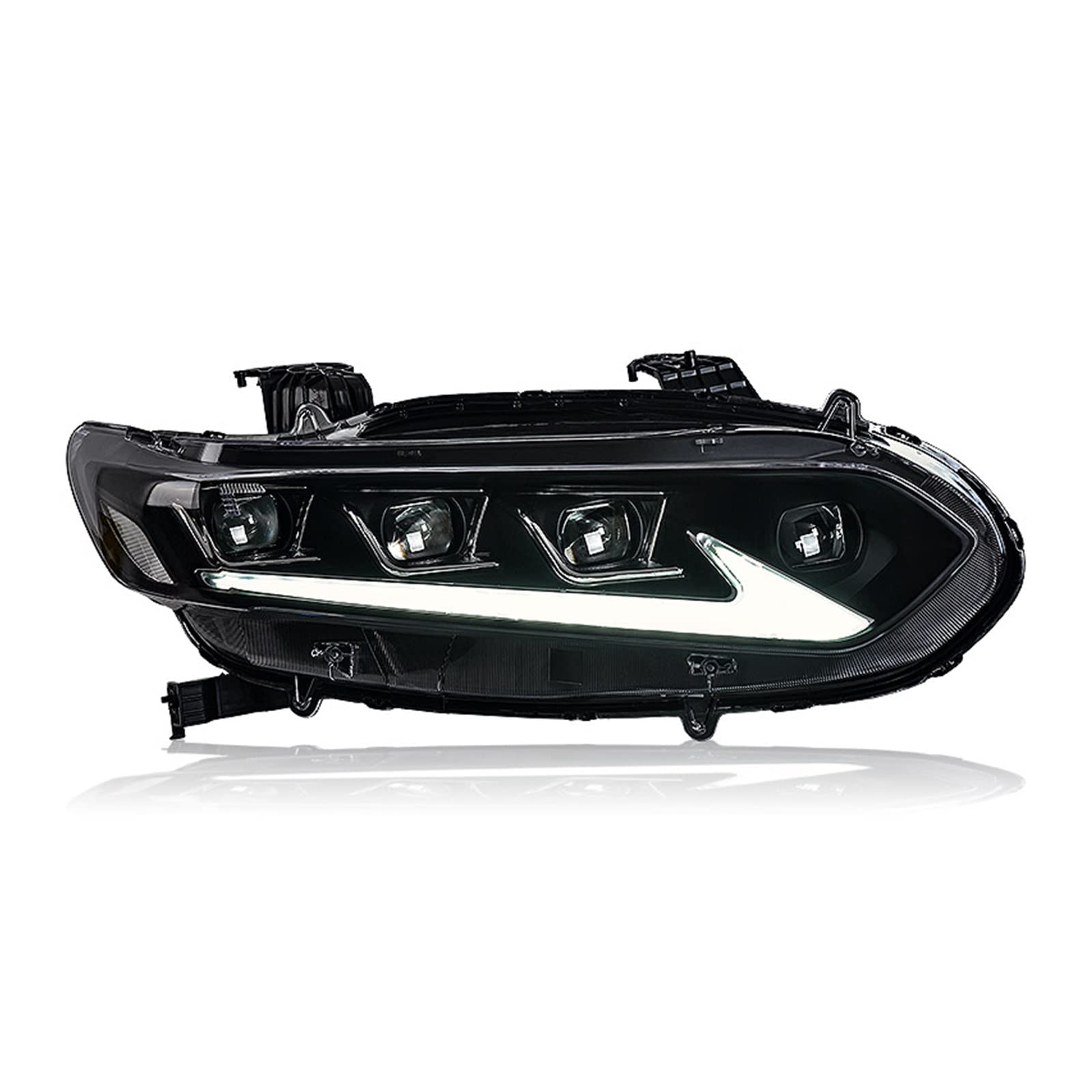 Headlight Assembly Compatible With Accord 2018-2020 LED DRL LED Dual Beam Lens LED Sequential Turn Signal LED Lens High Beam