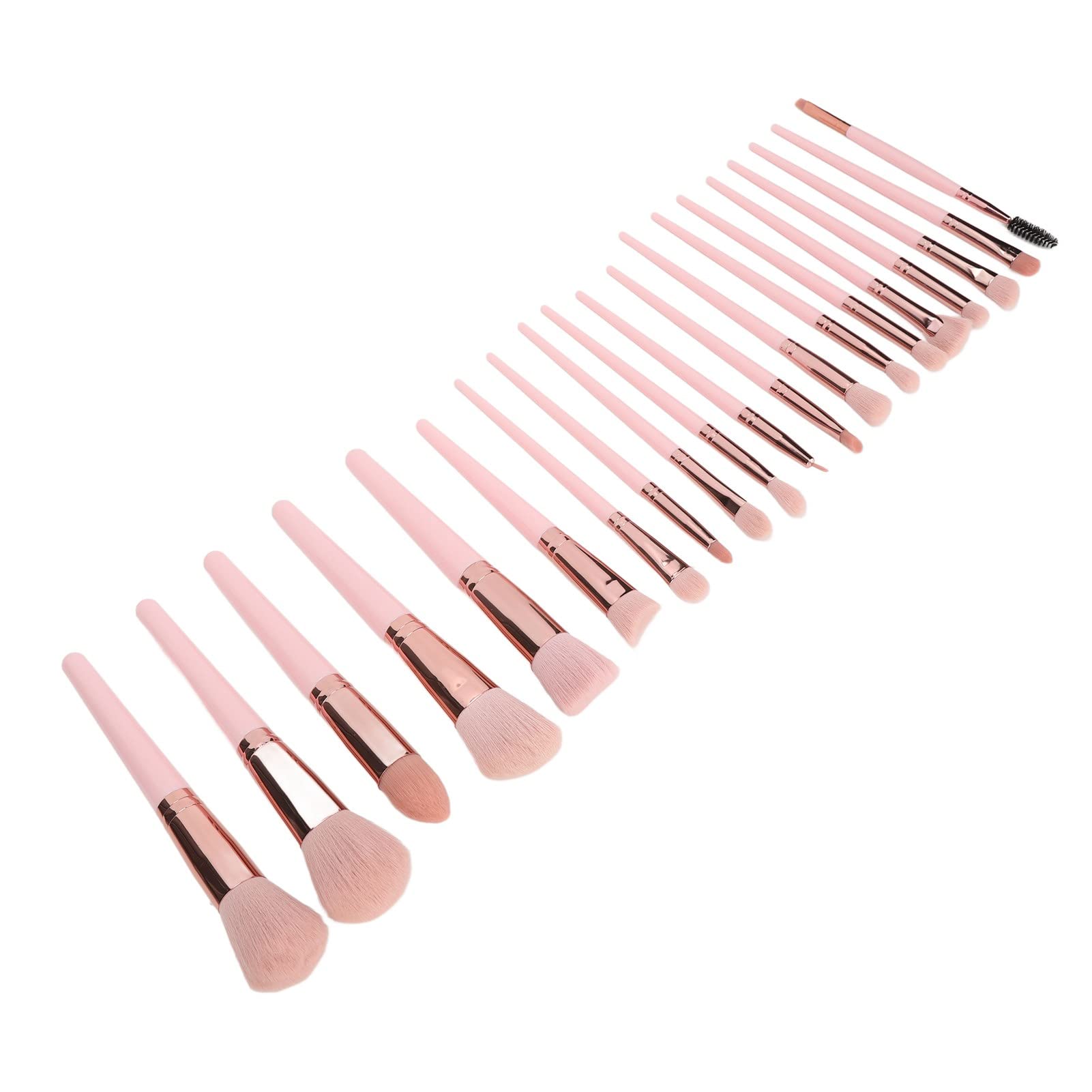 Juego de Brochas de Maquillaje 20 Piezas Cerdas Suaves Ergonómico Juego de Brochas Cosméticas Portátiles para BB Cream Polvo Suelto Sombra de Ojos Maquillaje Principiantes y