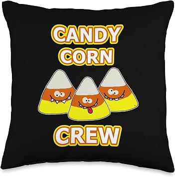 Halloween Candy Corn Funny Team CandyCorn Crew Fun October Throw Pillow