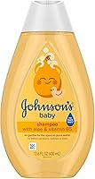 Johnson's Baby Shampoo Tear-Free with Aloe Vera & Vitamin B5, Hypoallergenic No Parabens/Sulfates, Gentle for Newborns 13.6 oz