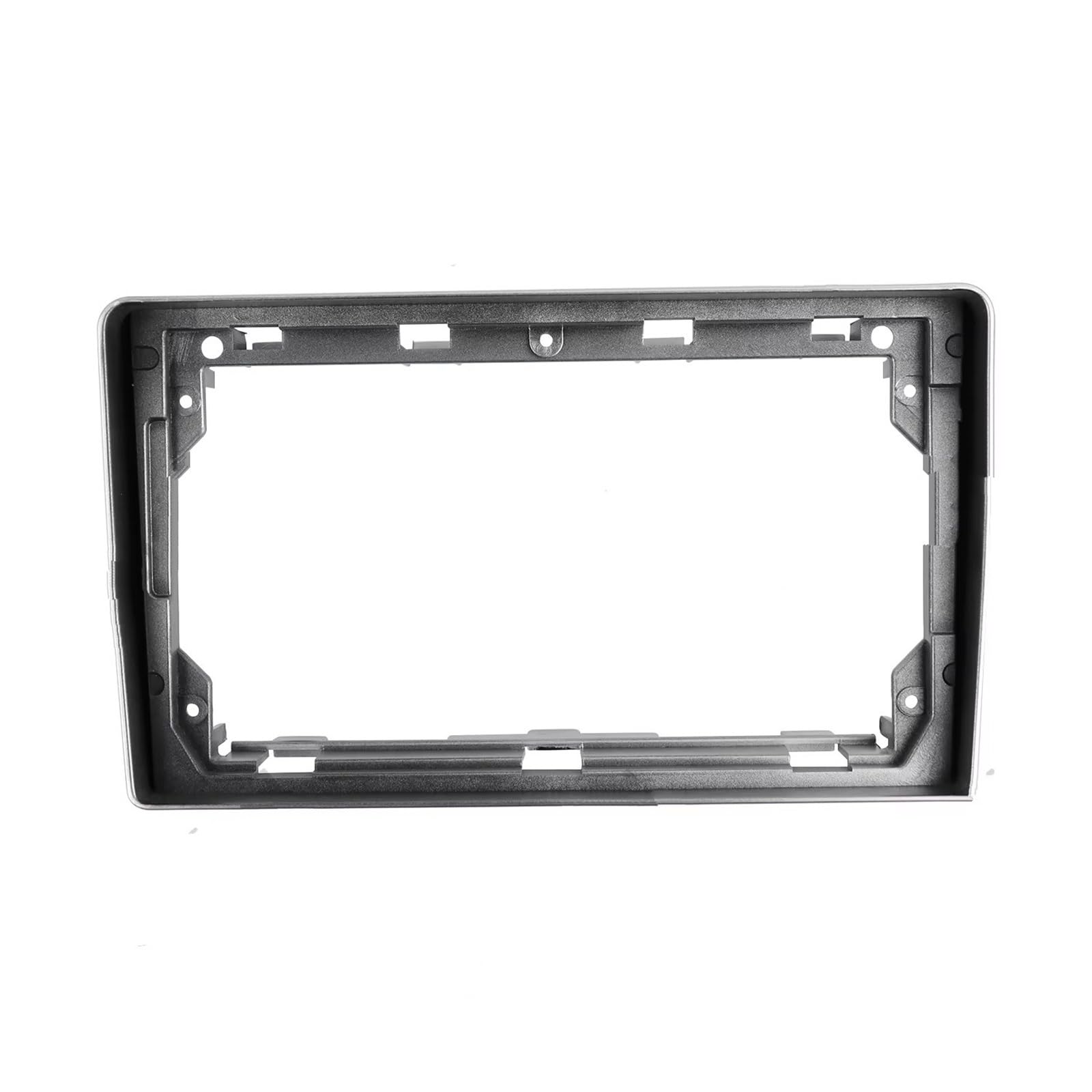Panel Embellecedor Radio Marco Radio Apto para Peugeot 207 307 para FIAT Scudo Kit Tablero Fascias 9 Pulgadas Panel Estéreo Reproductor DVD Bisel Marco Radio para Coche(Silver)