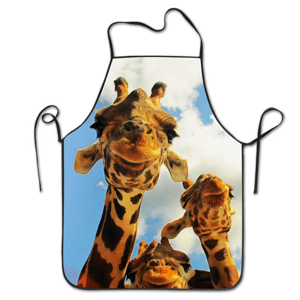 apnzll Giraffe Housewife Home Chef Cooking Apron Working Chefs Kitchen Cooking Cook Women's Bib Apron