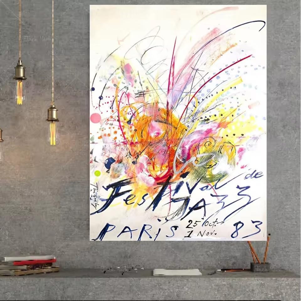 Affiche de musée abstraite moderne pour décoration de salon et de bureau élégant