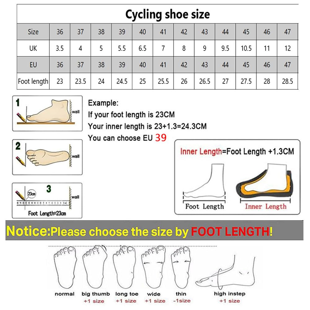 Mateju Zapatilla de Ciclismo Hombre Mujer, Zapatillas Ciclismo Carretera Exterior Compatibles con SPD-SL Lock System, Unisex Adulto Zapatos Bicicleta Estatica Spinning -2021