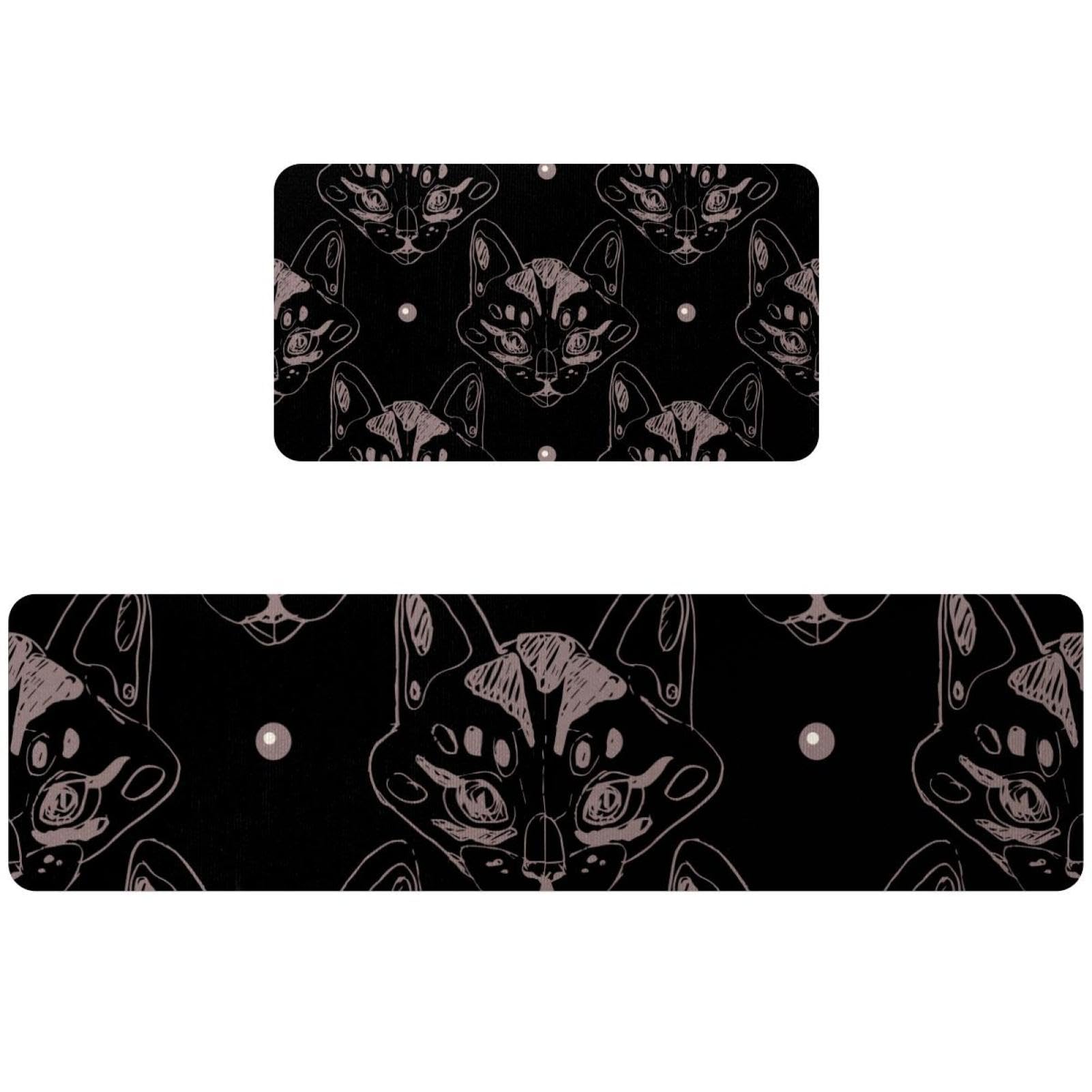 Alfombrillas de cocina absorbentes alfombra lavable y antideslizante de gato