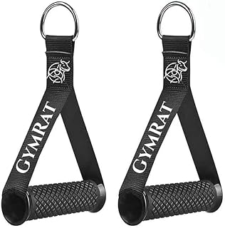 GYMRAT™ Gym Handles- with Solid ABS Cores and Welded D-Ring, Strong Nylon Webbing,Resistance Band Handles, Cables Handles for Home and Gym Workouts-picture-11