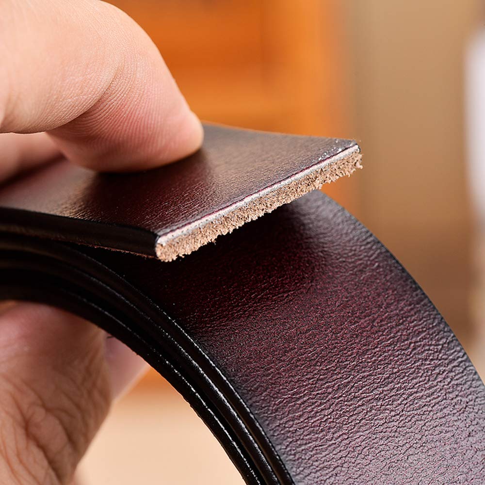 Ceinture pour femmes Ceinture en cuir véritable avec boucle en alliage à une broche rouge noir marron