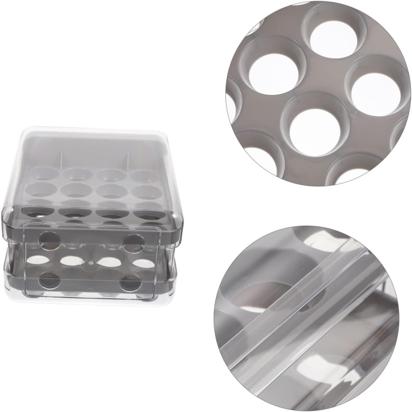 Double Layer Egg Storage Organizer Egg Holder for Refrigerator Cavity Drawer Style Egg Supply Case Durable and Convenient Egg Storage Box for Home and Farm Use