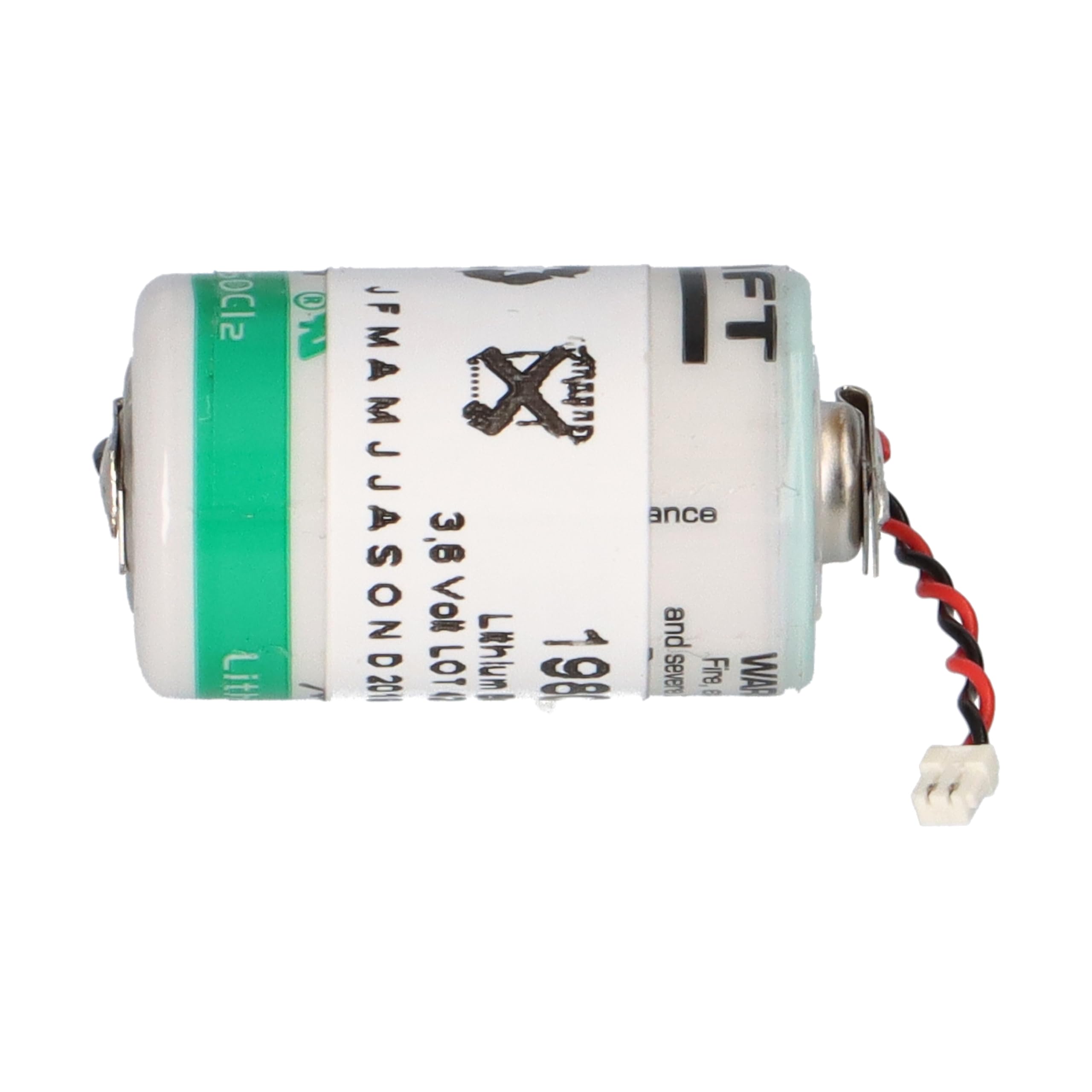 Batteria al litio 3,6 V 1100 mAh 1/2 AA compatibile con cilindri WINKHAUS Blue Chip, set da 5 con cavo e connettore, energia affidabile per sistemi di chiusura elettronica