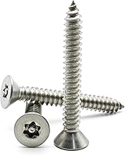 Hippo Hardware No.8 (4.2mm X 25mm) Countersunk Security Wood Screws Torx Anti Tamper Vandal Self Tapping A2 Stainless Steel (Pack of 20)