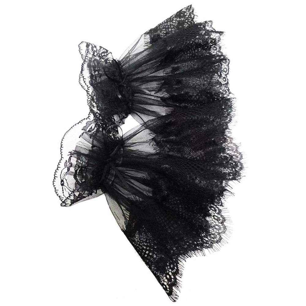 CHENGZI Lace Cuffs Gothic Lace Mesh Stretch Wrist Cuffs False Sleeves Wrist Cuffs 1 pair