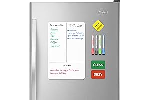 HOMiDEK Magnetic Dry Erase Board for Refrigerator w/ Dishwasher Clean Dirty Magnet,...