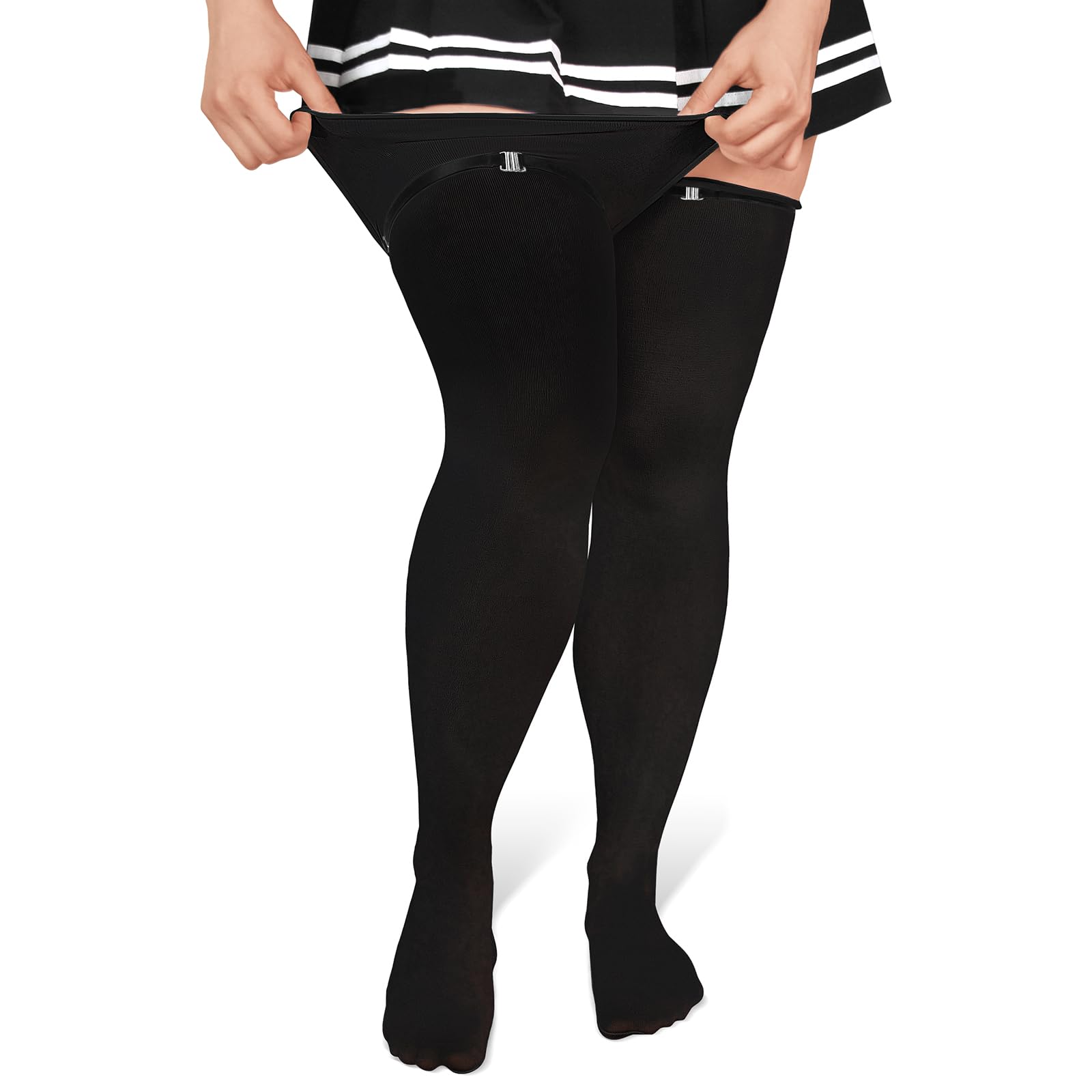 Plus Size Thigh High Cosplay Over the Knee Soft Silk Stockings