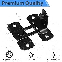 Vista 4 de 2 juegos de cierres de puerta corredera para puerta de granero con fácil instalación para gabinetes, armarios, puertas de ventana