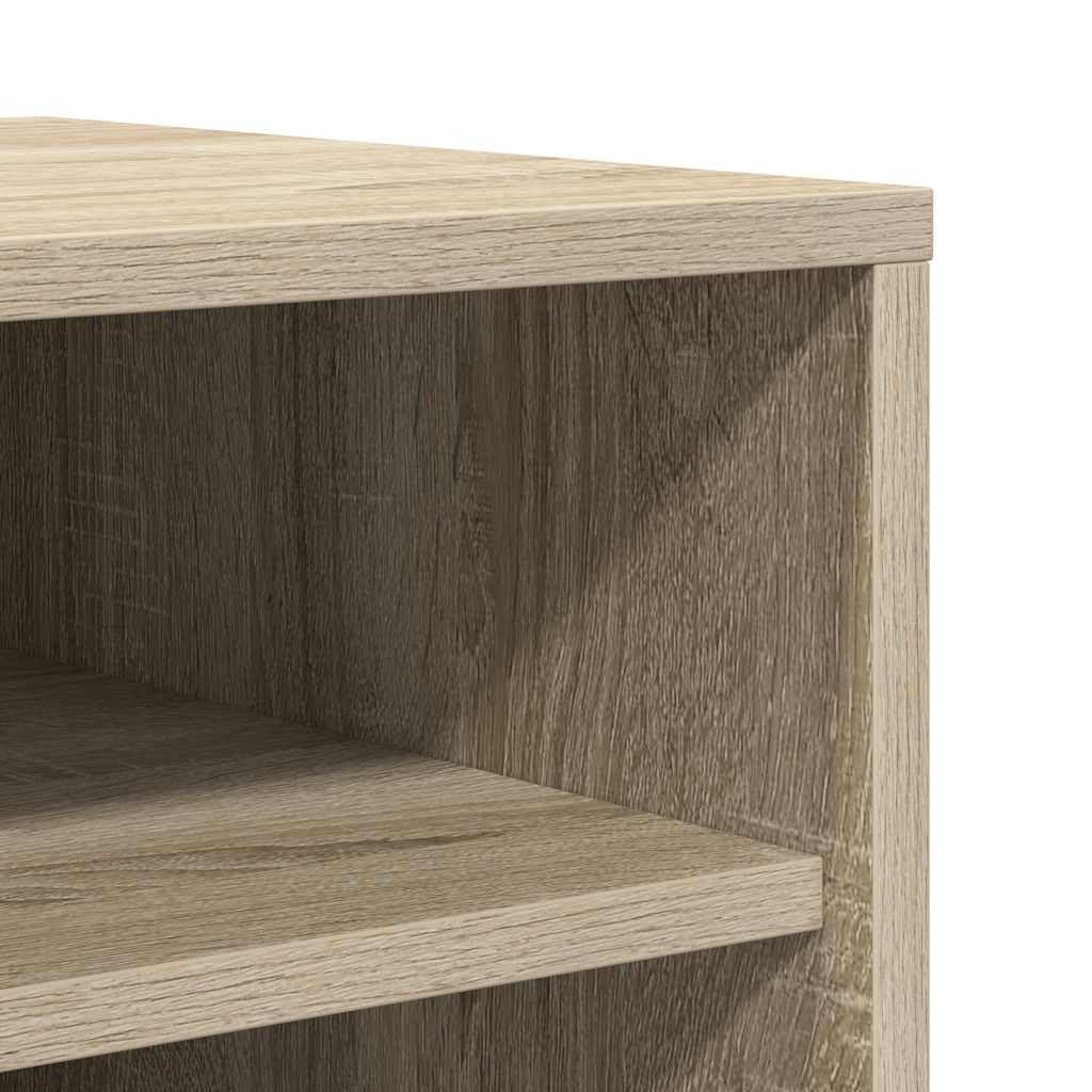 Schuhschrank Sonoma-Eiche Holzwerkstoff 31,5x35x90 cm mit 6 Fächern schuhregal schuhablage schuhkipper schuhständer schuhkommode schuhaufbewahrung platzsparend für Flur Diele Eingang