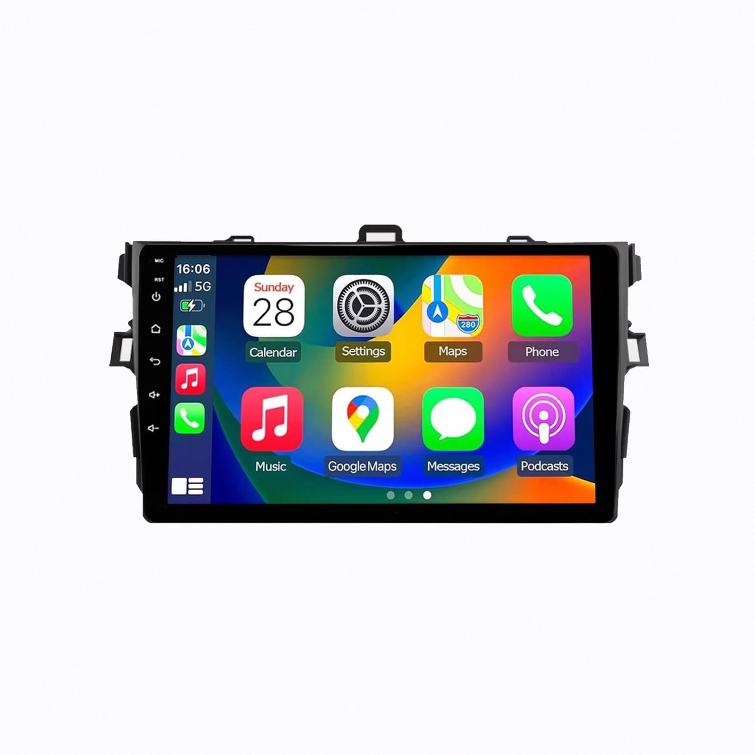 Radio de coche con CarPlay y Android Auto para Toyota Corolla 2007-2011 8