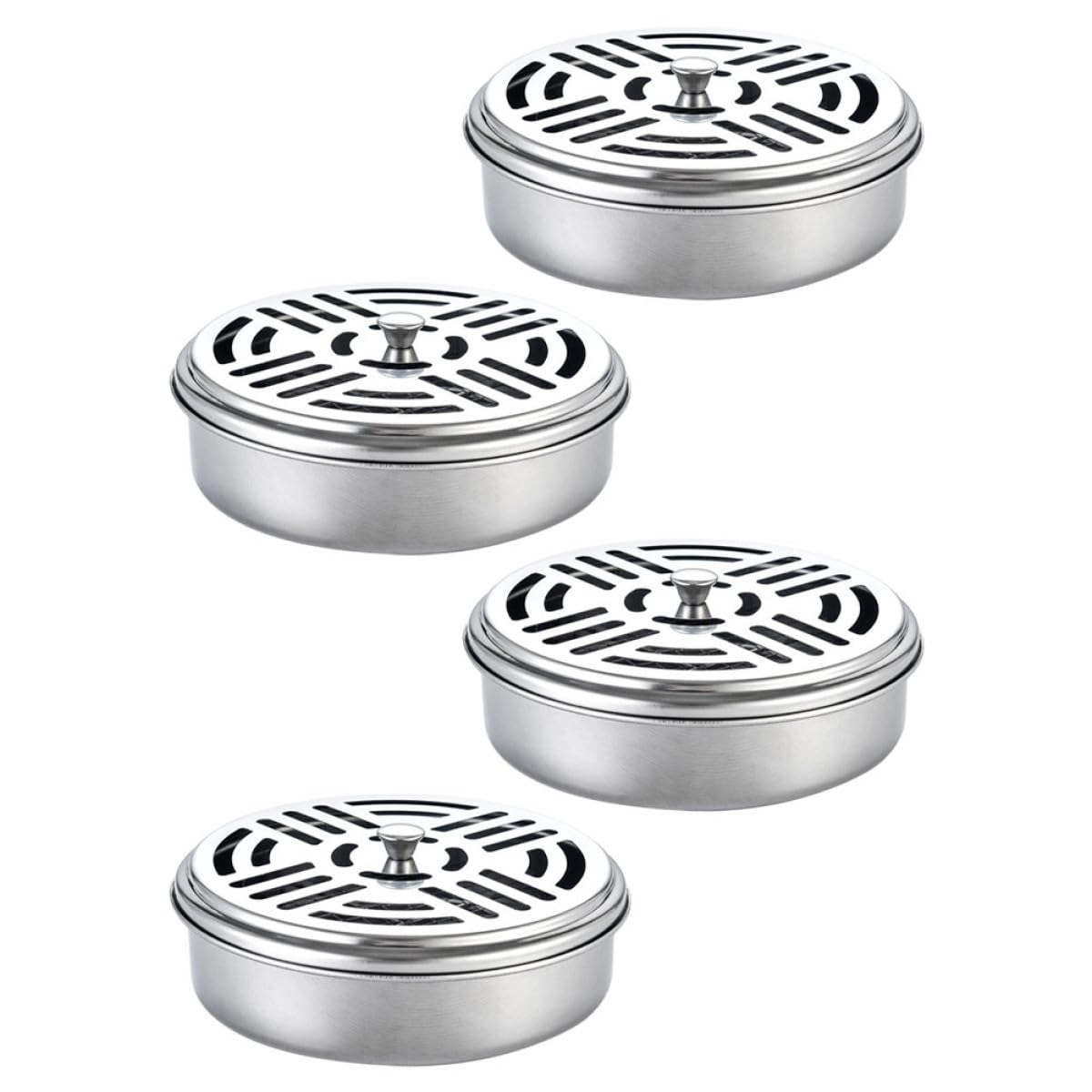 Angoily Porta Zampirone Superficie Liscia 4 Pezzi in Acciaio Inossidabile Design Rotondo Cavo Resistente al Fuoco, per Balcone e Lavoro All'aperto