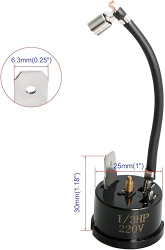 Miniatura 2 de Aopin Protector térmico de sobrecarga para refrigerador, 14 HP (180 W), congeladores redondos, protector de sobrecarga del compresor, congelador