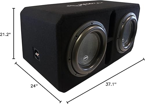 Miniatura 9 de Harmony Audio HA-ML2X12D1 Subwoofer universal dual de 12 pulgadas serie Monolith 3000 W RMS 1 ohmios con ventilación y carga subcaja