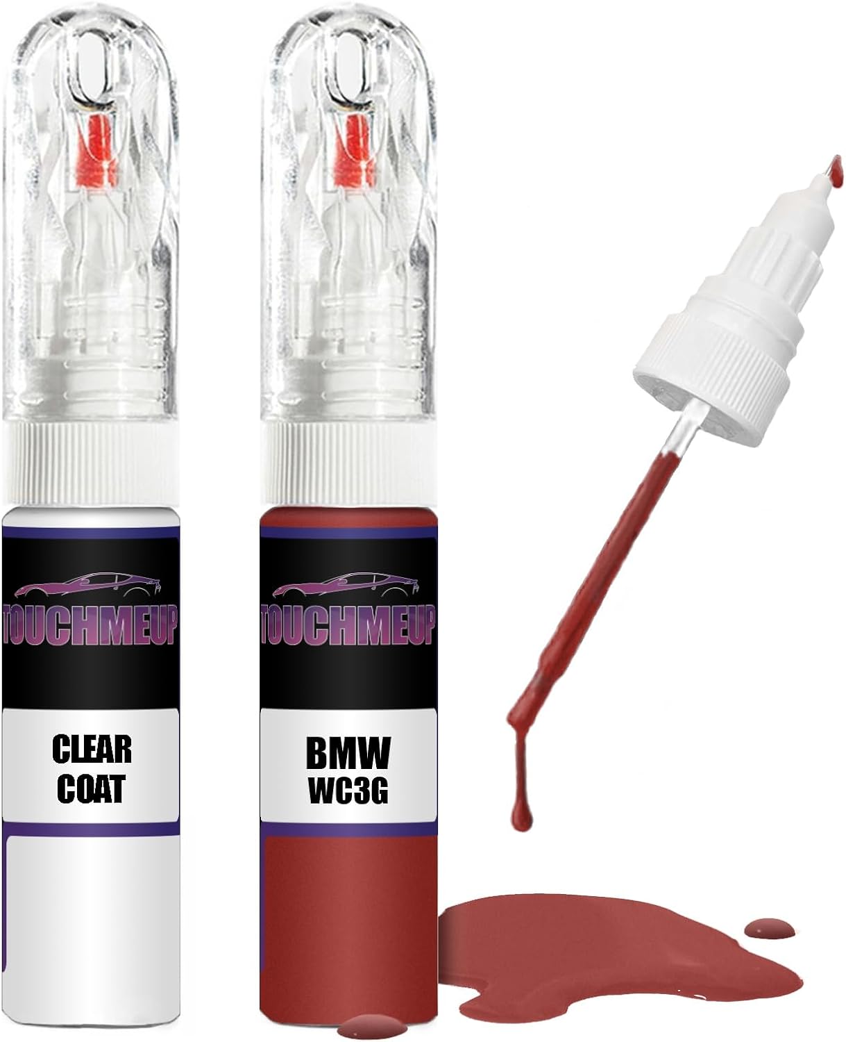 Voor BMW TORONTO ROT WC3G + Clear Coat Touch Up Paint Lak Fix Kit