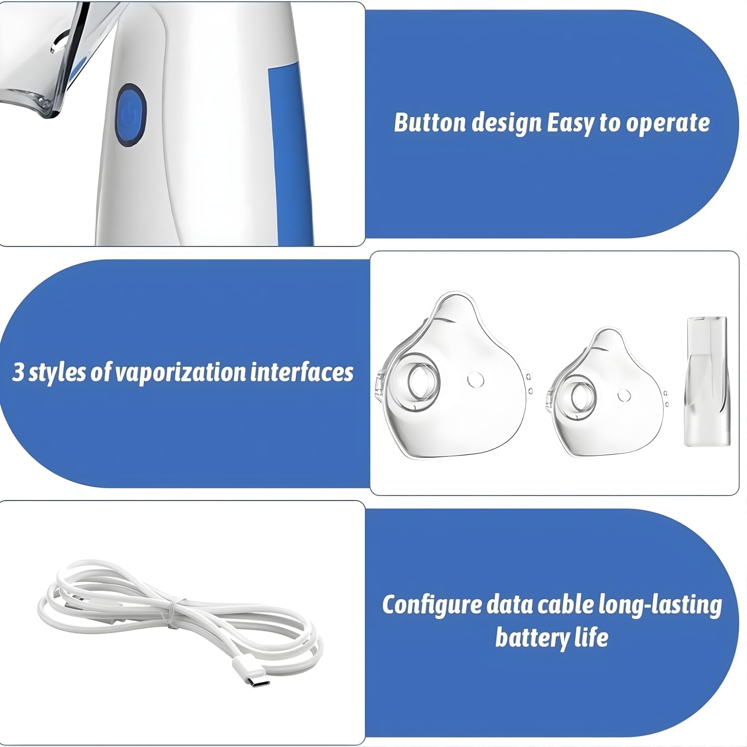 Portable Mini Vaporizers Handheld Atomizers for Adults and Children, Ultrasonic Humidifier for Home and Travel use facial Steamer ByToyzzholic 4