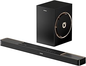 ULTIMEA Barre de Son TV 3.1.2 ch avec Dolby Atmos, Barres de Son pour TV et Home Cinema avec Caisson de Basses 6,5 Pouces, Barre de Son Bluetooth 5.4, HDMI eARC, Skywave F30 Boom