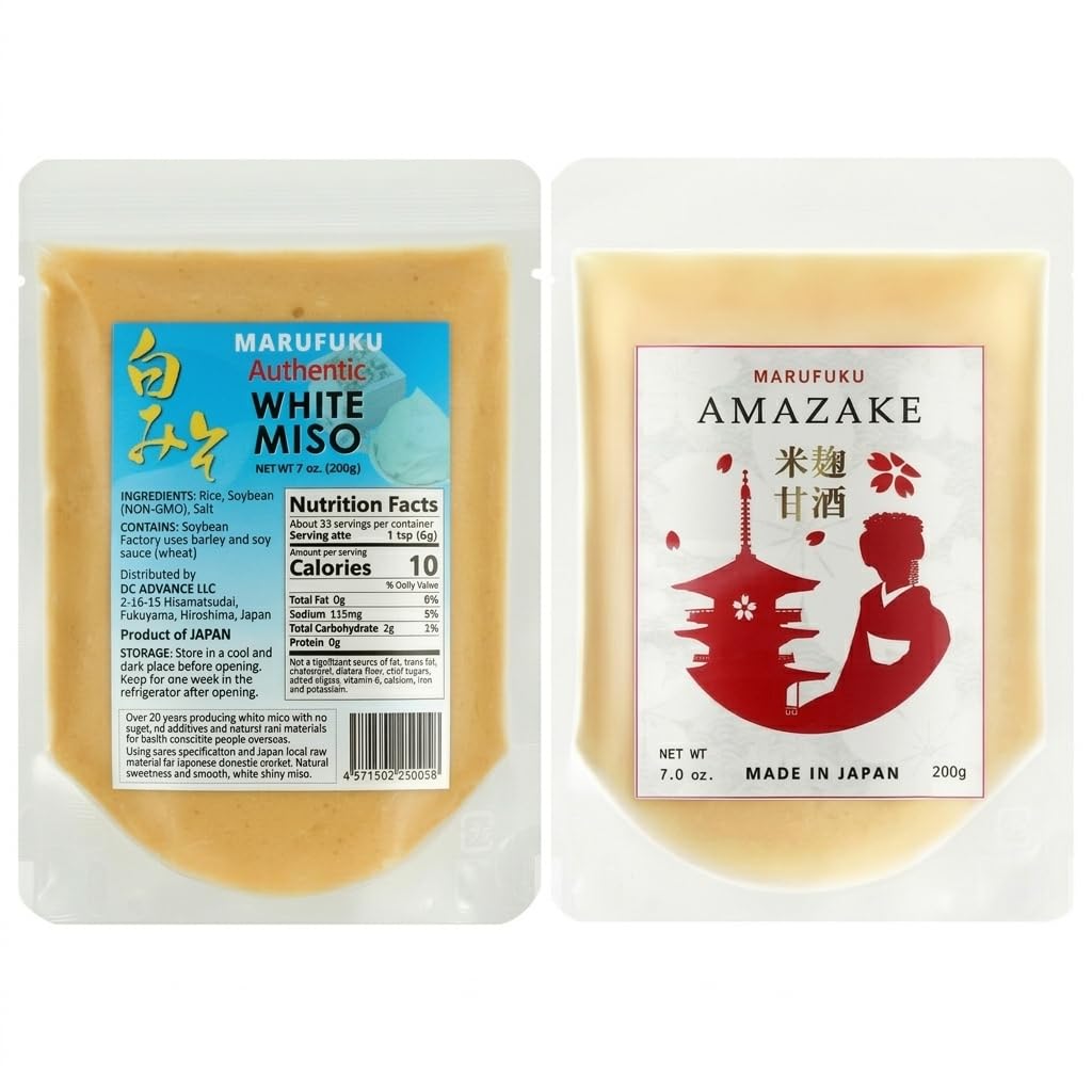 Set recomendado de miso blanco y amazake de Japón Marufuku