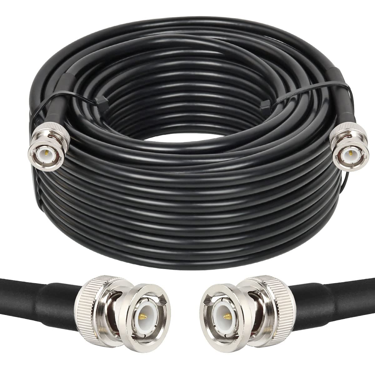 BNC Cable 50ft,Low Loss KMR240 BNC Male to Male Coax Cable 50 Ohm for for Ham Radio, Network Analyzer, Modem, Oscilloscope, Signal Generator, Attenuator