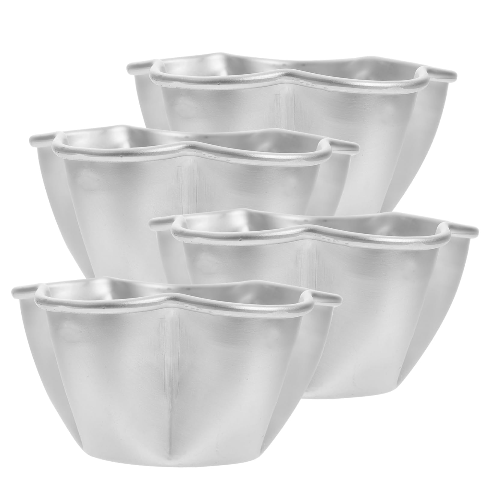 MUCKLILY 4Pcs Egg Tart Washable Baking for Cupcakes Pudding Flan Tartlet Pans for Desserts High Temperature Easy to Clean Baking