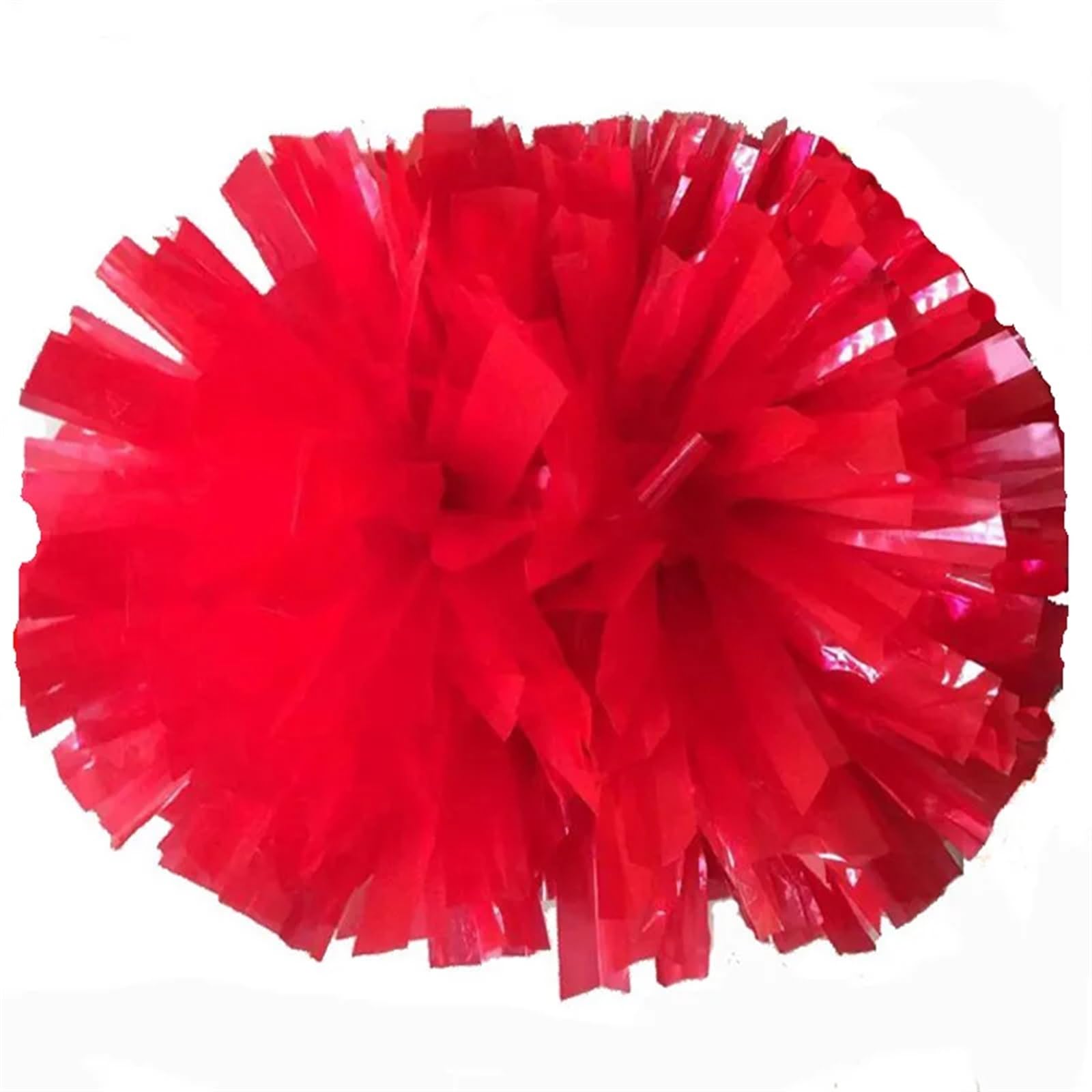 ZWCSHUU Cheerleader Pom Poms 2Pcs Cheerleading Pompoms 32cm Baton Handle Color Free Combination Nonfading(Red)