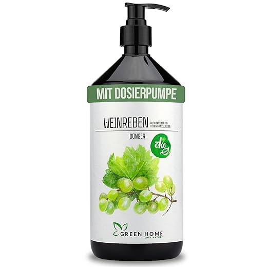 GREEN HOME LOVE NATURE®️ 1L Weinreben Dünger mit hohem Nährstoffgehalt - nachhaltiger Dünger für Weinreben einfach zu dosieren - Made in Germany