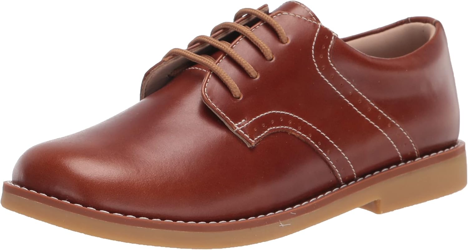 Elephantito Boy's Golfer Oxford, Caramel, 6 Big Kid