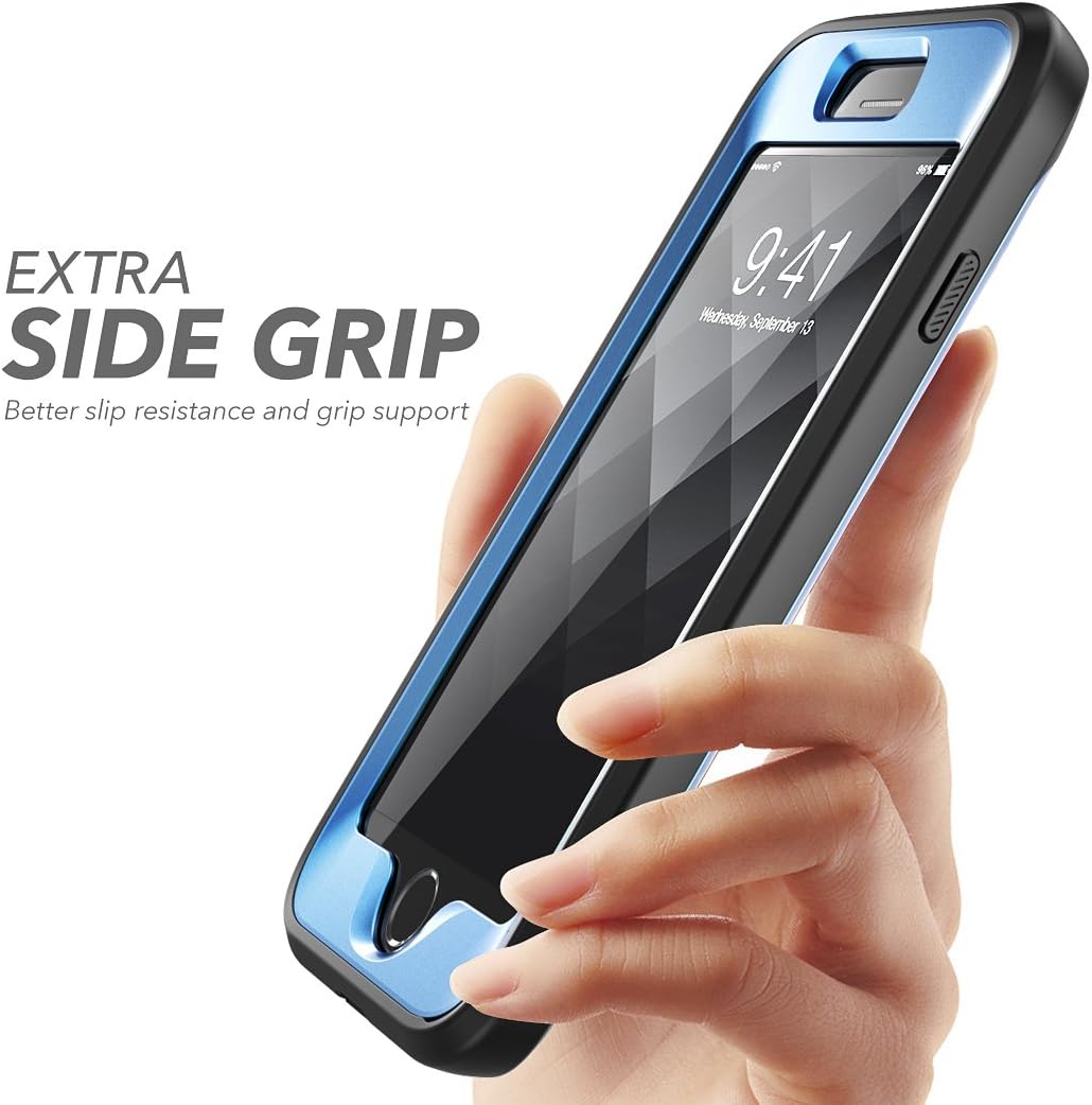 Clayco Hera Series Case Designed for iPhone 7/iPhone 8, Full-Body Rugged Built-in Screen Protector Case for Apple iPhone 8 Case (2017)/ iPhone 7 Case (2016) (Blue)