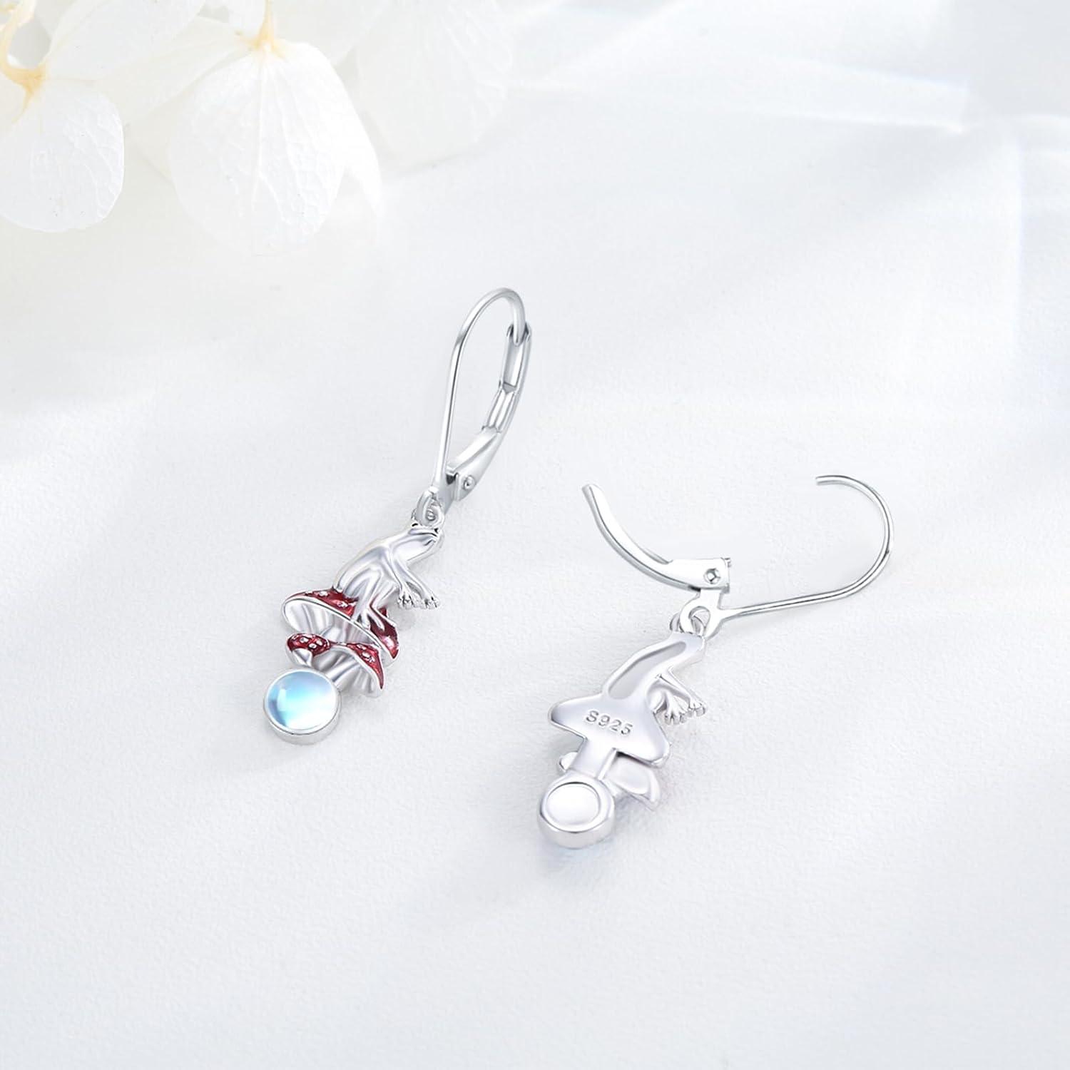 925 Sterling Silver Sunflower/Rose/Plumeria/Hibiscus/Mushroom Cross Earrings for Women Hawaiian Flower/Butterfly Cross Dangle Drop Earrings Jewelry Faith Christian Gift for Her Daughter Wife Girlfriend - Image 2