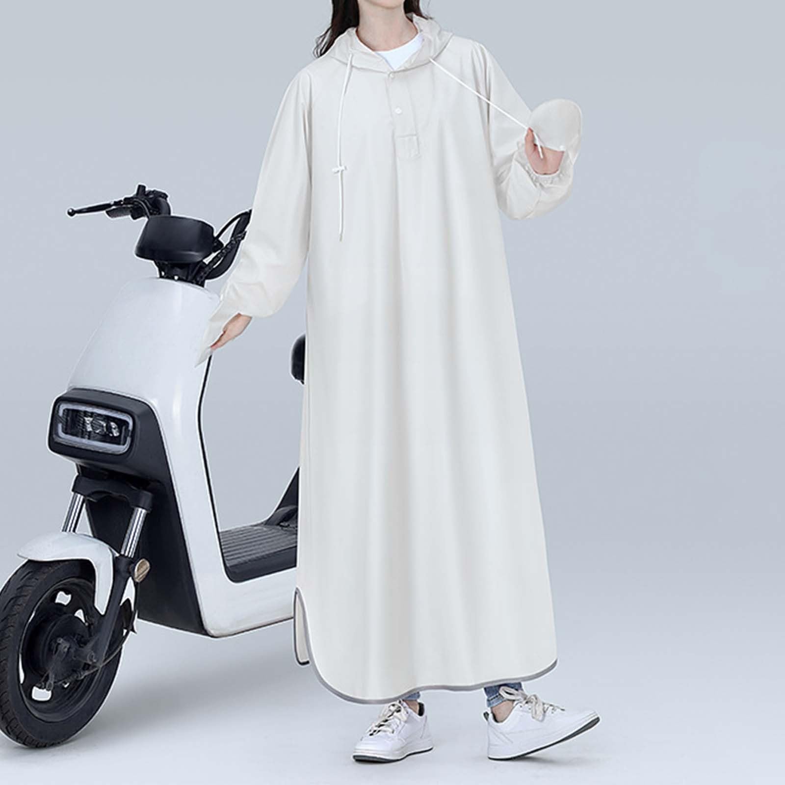 Generisch 2025 - Chubasquero de cuerpo completo para mujeres y adultos | Poncho de bicicleta largo para lluvia fuerte Chaqueta funcional transpirable para mujer