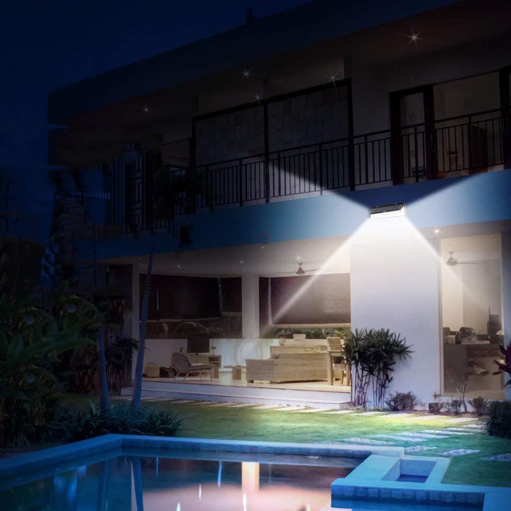 Yardwe 118 Led Solar Wandleuchte Mit Bewegungsmelder Außenlicht Kabellos Wetterfest Sensorlicht Für Garten Terrasse Balkon Energiesparende Solar Lampe