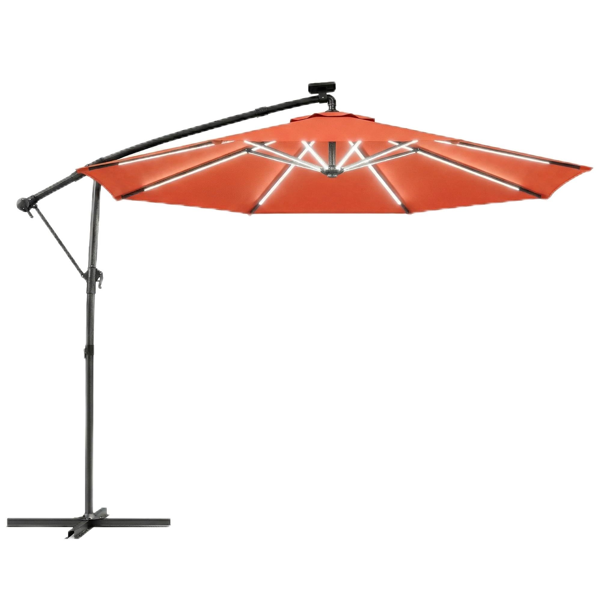 Outsunny Cantilever Parasol - Orange - 3m