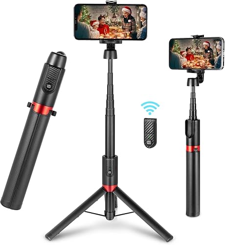 simorr Trípode para selfie Stick con control remoto Bluetooth de 512in soporte de trípode de viaje portátil para selfie transmisión en vivo