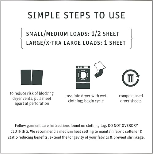 Miniatura 7 de Grab Green Stoneworks - Hojas para secadora, 160 hojas, aroma de rama de abedul, a base de plantas y minerales, suaviza las telas, reduce la