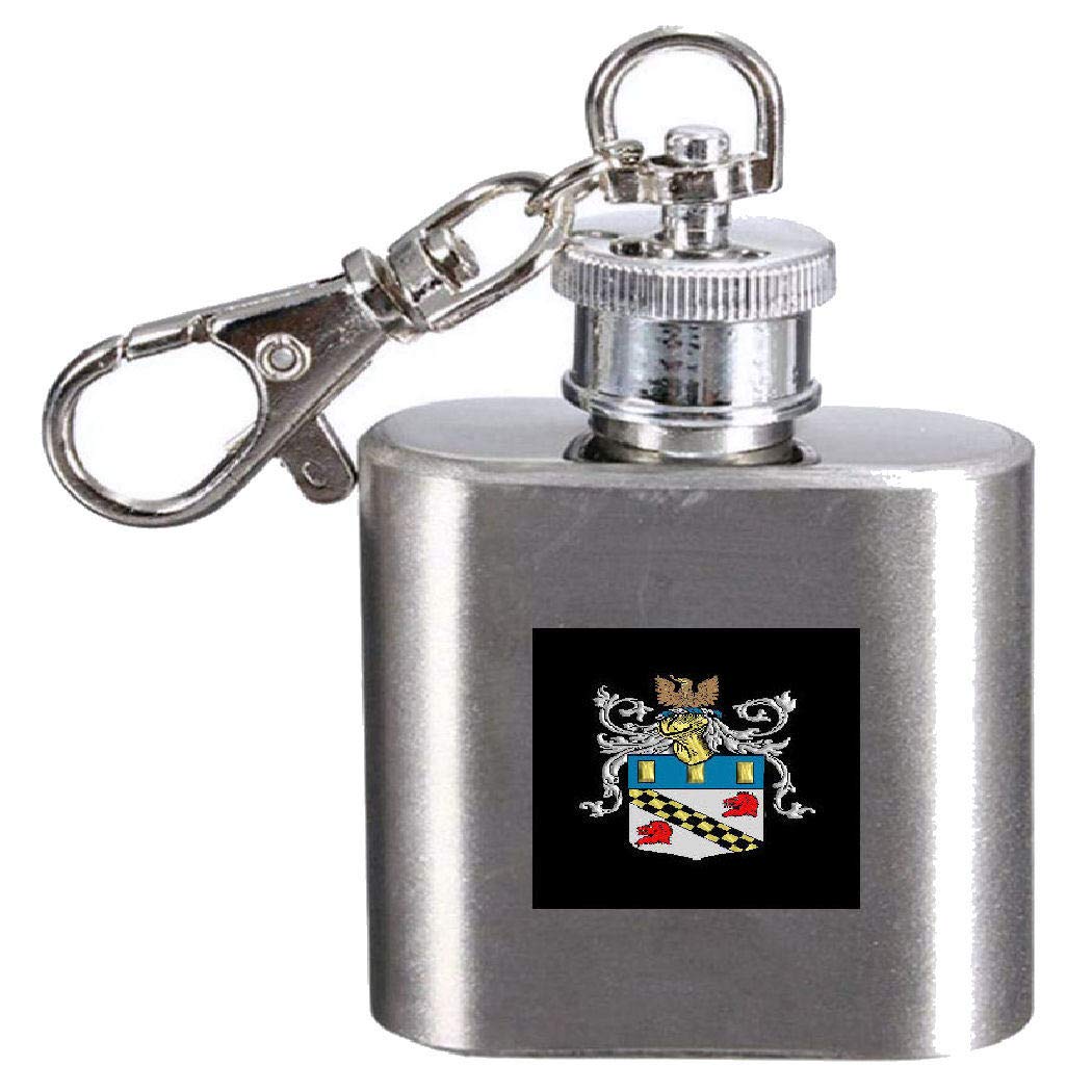 Flasque avec blason familial Steele : le cadeau de prestige avec kerying gravé