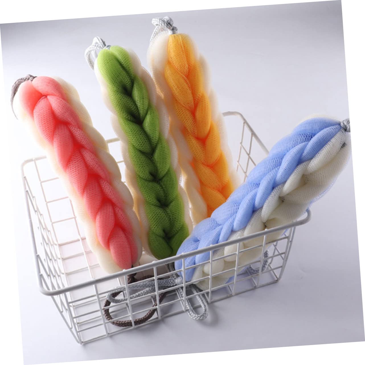 FRCOLOR 12pezzi Scrubber Esfoliante Per La Schiena Di Strisce Da Bagno Per Doccia Colorazioni Vivaci Per Pulizia Profonda e Rinfrescante Della