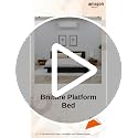 Image of Bniture Modern Low Height Queen Size Bed Without Storage | Engineered Wood Platform Bed Designer Headboard | Bed Queen Size Wooden Cot Double Bed for Bedroom 3 Year Warranty (Flower Wenge)