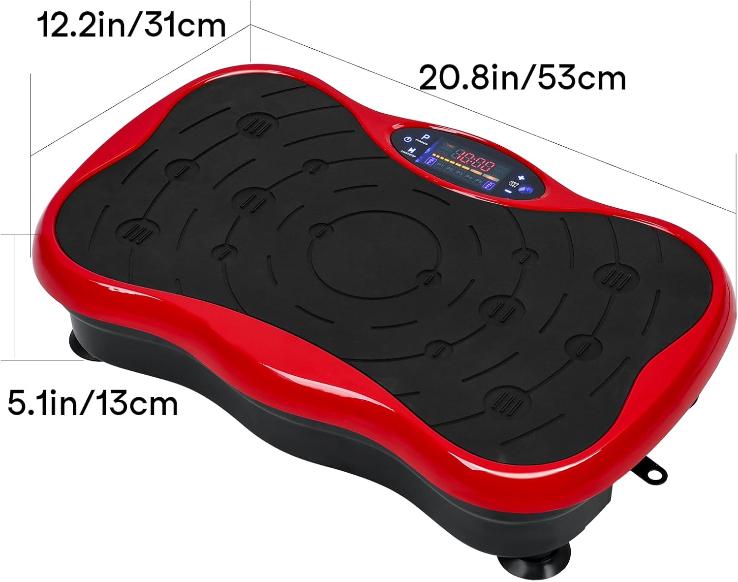 Vibrating Plate Machine, Power Waver Vibration Plate Exercise Machine for Lymphatic Drainage,Whole Body Vibration Plate Machine with Resistant Band, Weight Loss Shaping Toning Home Gym Equipment