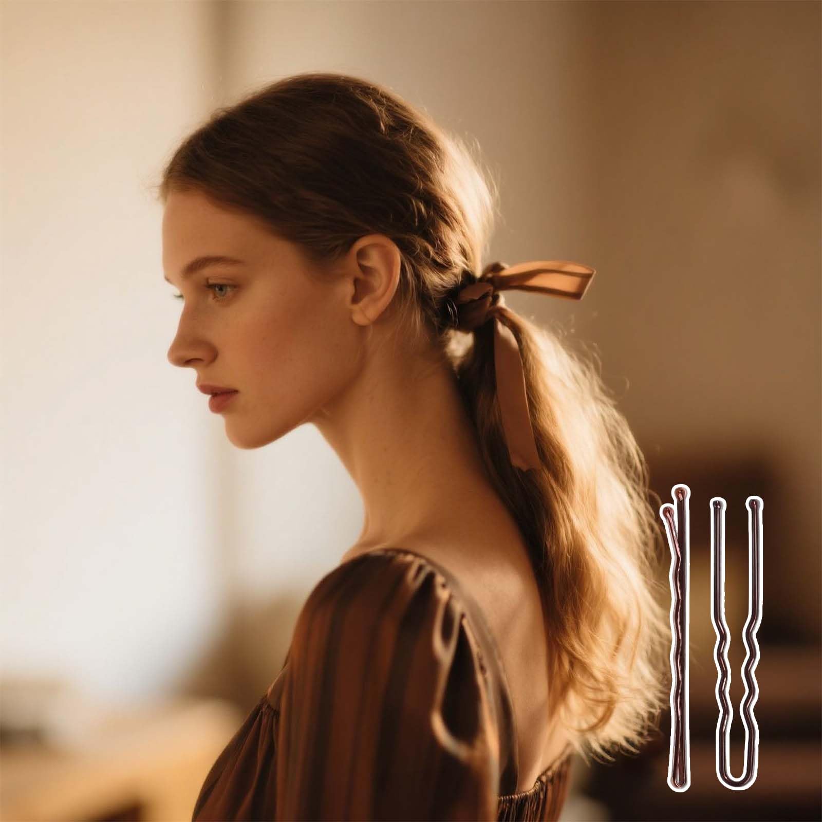 Bobby Pins, ShiningUU 300 Pieces Brown Hair Pins for Women Hair Grips Set including Storage Box, Kirby Grips - Image 4